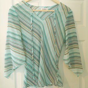 Kimono blue blouse flowy